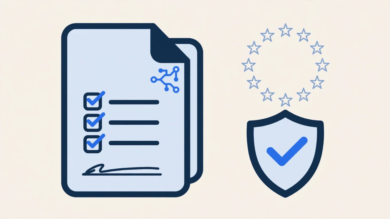 AI acceptable use policy template for employees with EU AI Act compliance icons
