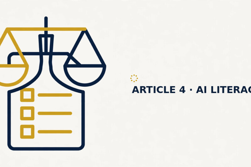 EU AI Act Article 4 AI Literacy: Requirements, Role-Based Training & Compliance Checklist