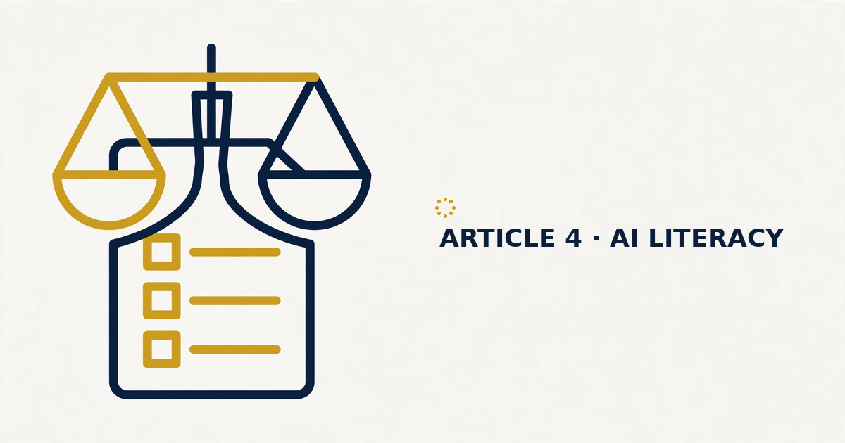 EU AI Act Article 4 AI literacy compliance guide