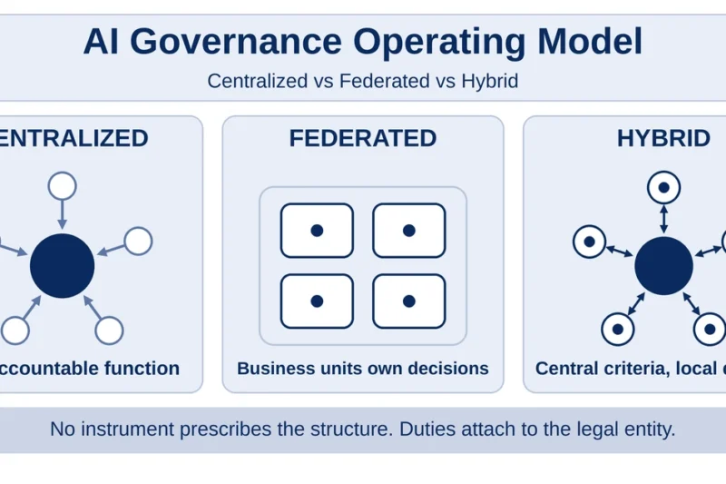 AI Governance Operating Model: Centralized vs Federated vs Hybrid
